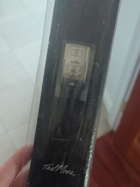 Black Leather Strap Watch with Double Rectangular Dial